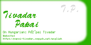 tivadar papai business card